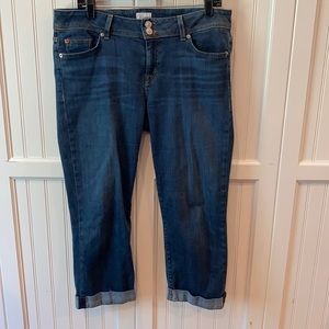 Hudson cropped jeans with cuff. Size 32.